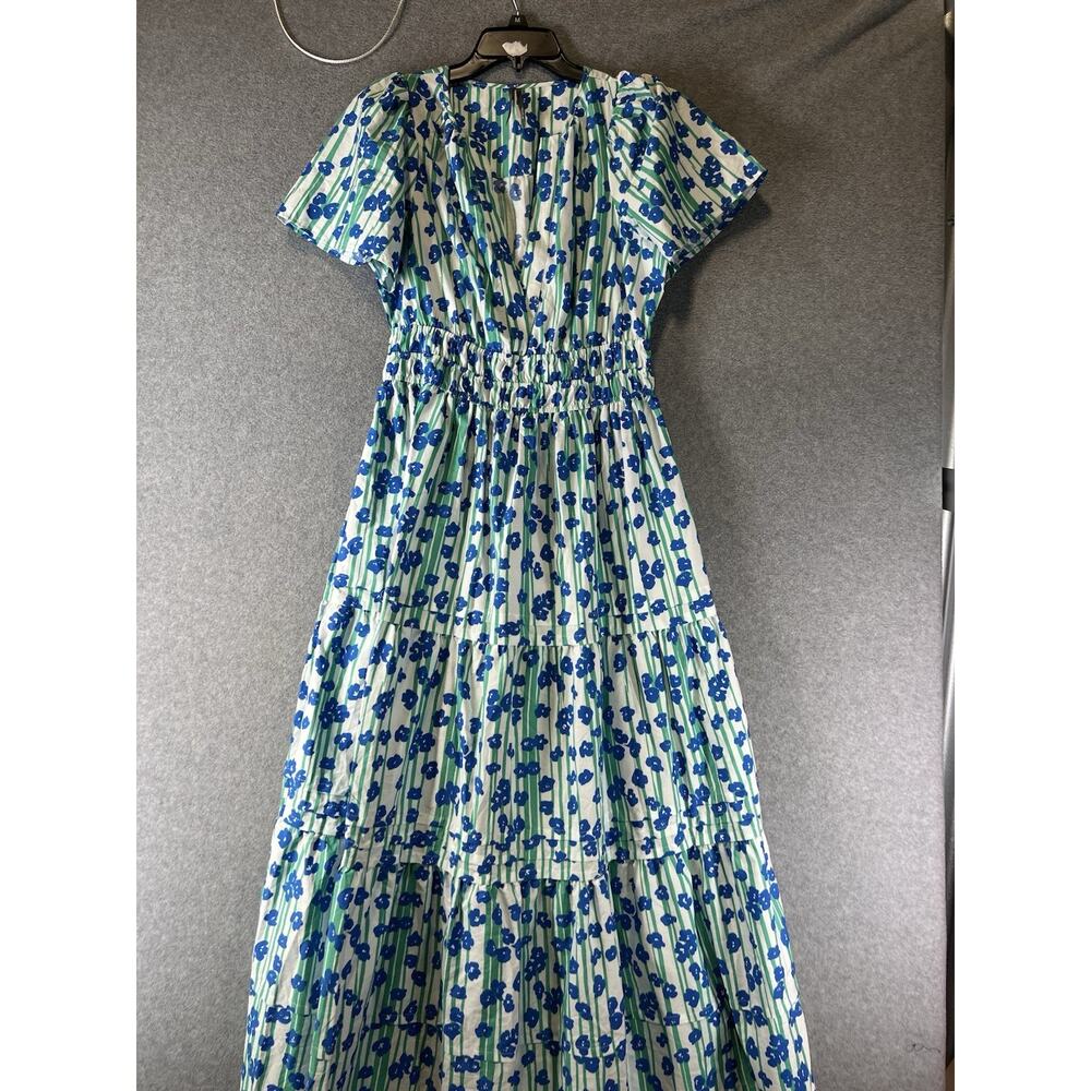Anthropologie The Sommerset Maxi Dress Size Small Floral Green Blue - Picture 2 of 10